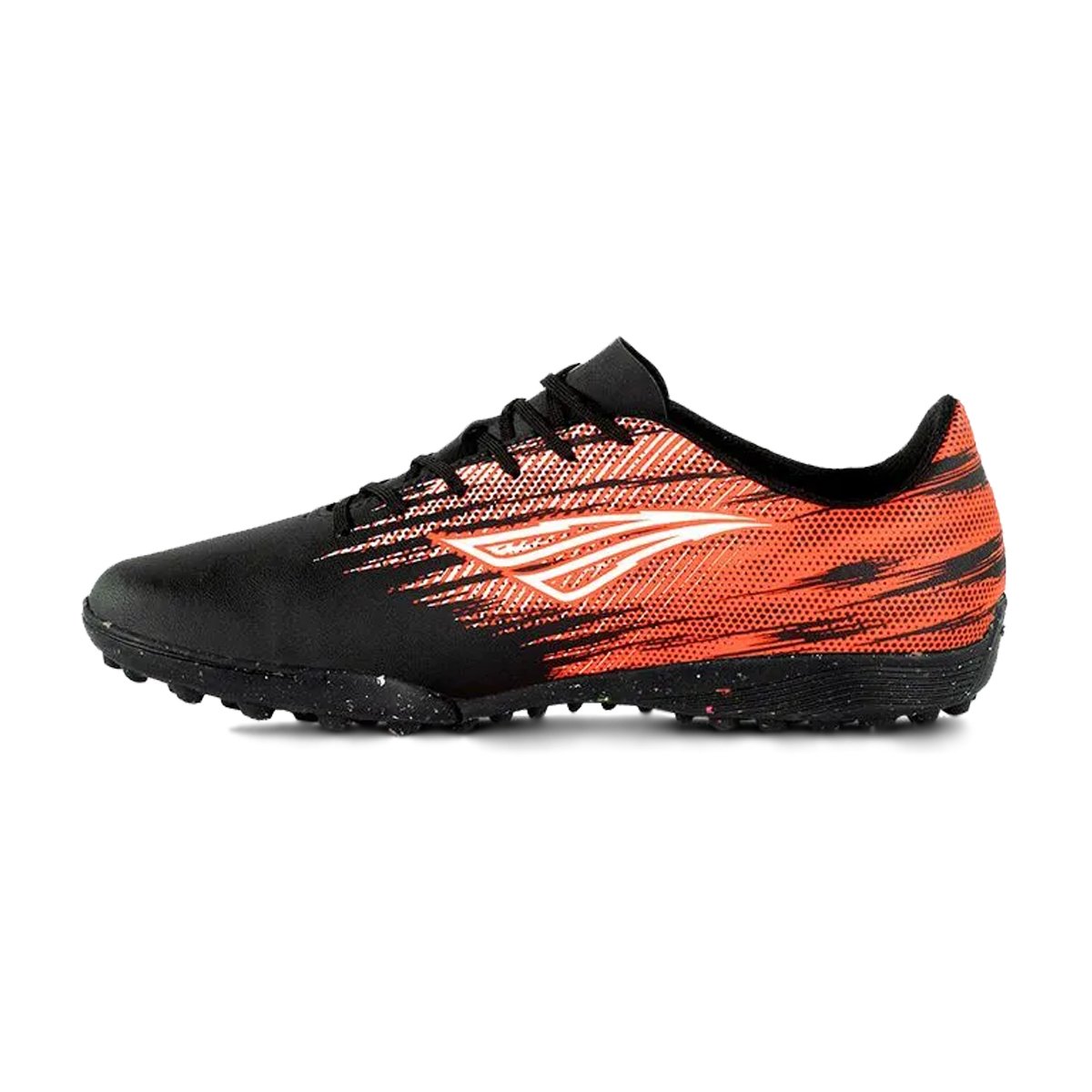 Chuteira Society Masculina Tornado Penalty Preto/Vermelho 2