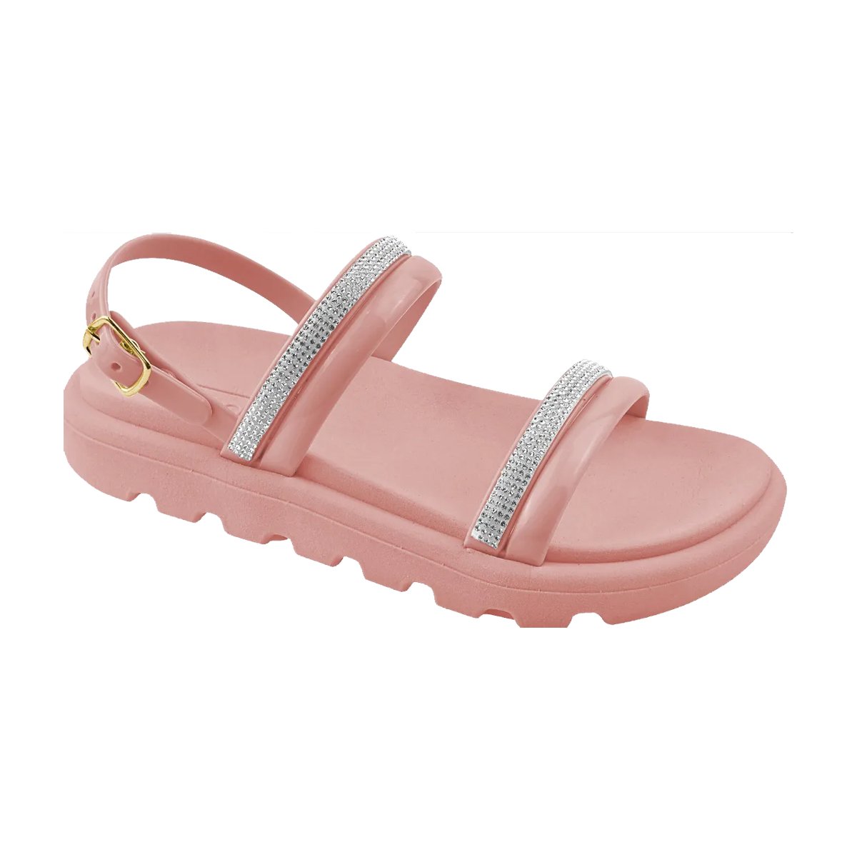 Sandália Papete com Ajuste Fivela Menina Luelua Rosa 1