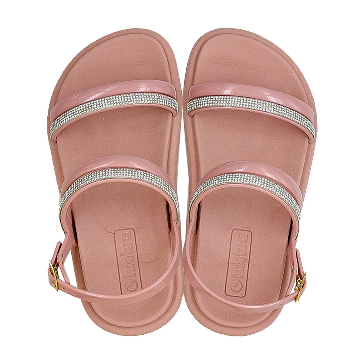 Sandália Papete com Ajuste Fivela Menina Luelua Rosa 3