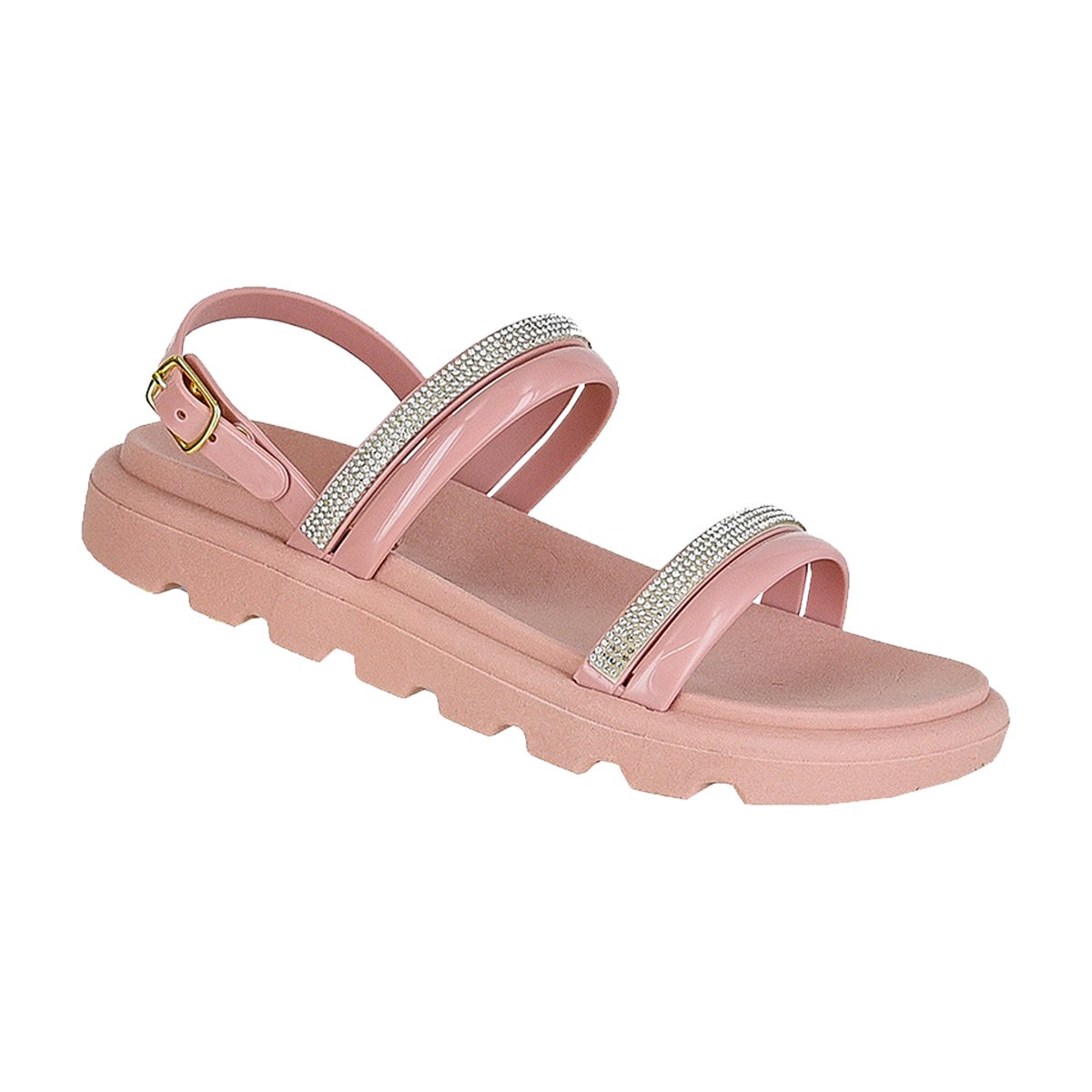 Sandália Papete com Ajuste Fivela Menina Luelua Rosa 4