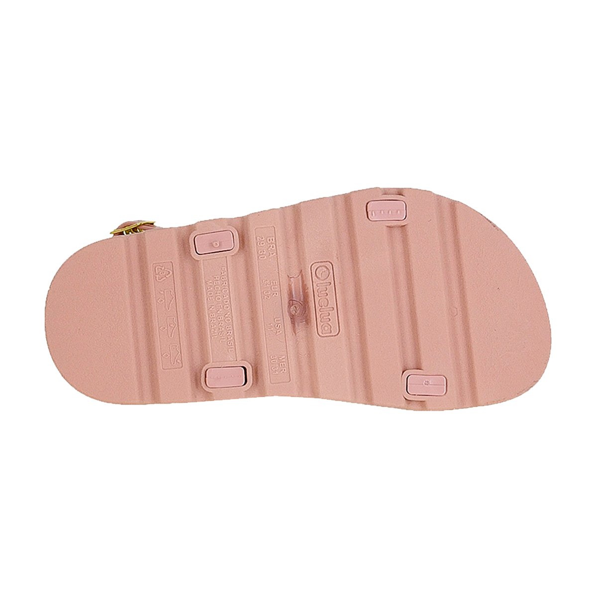 Sandália Papete com Ajuste Fivela Menina Luelua Rosa 6