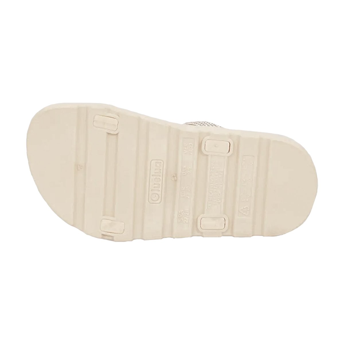 Sandália Papete Tira Brilhosa Menina Luelua Bege 4