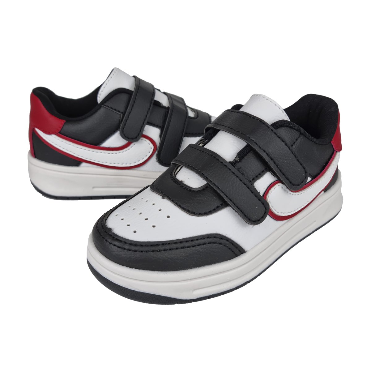 Tênis Casual Ajuste em Tiras Auto Colantes Menino Krisle Branco 4