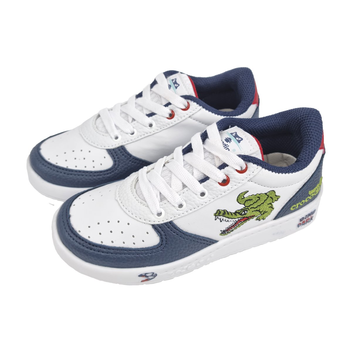 Tênis Infantil Casual Estiloso Menino Vissi Crocodino Branco/Azul 3