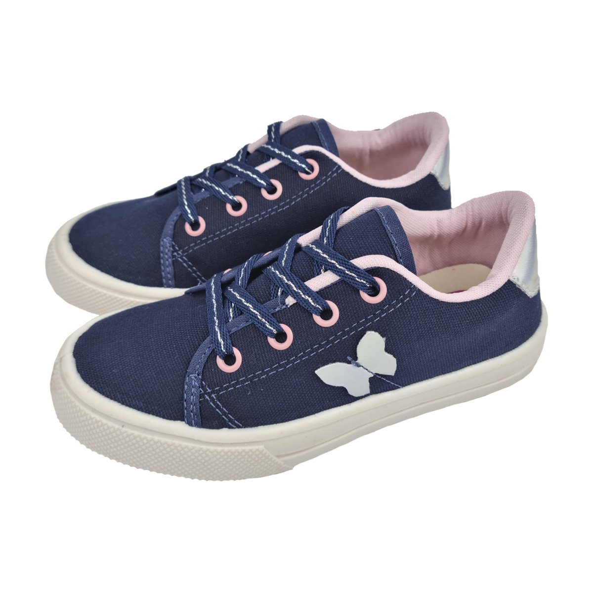 Tênis Casual Estiloso com Borboleta Menina Blitzz Azul 3
