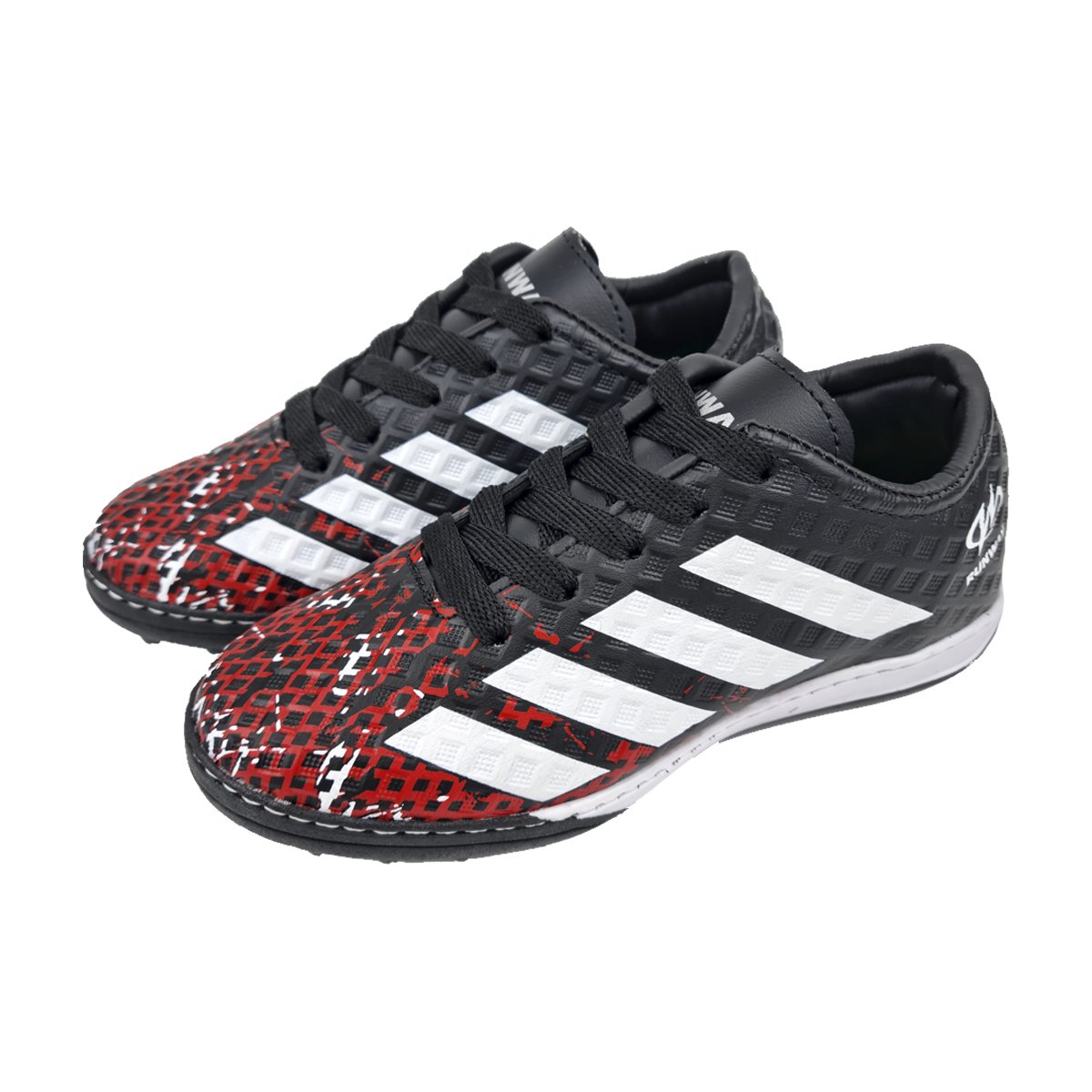 Chuteira Society Ajuste em Cadarço Menino Runwey Preto 2