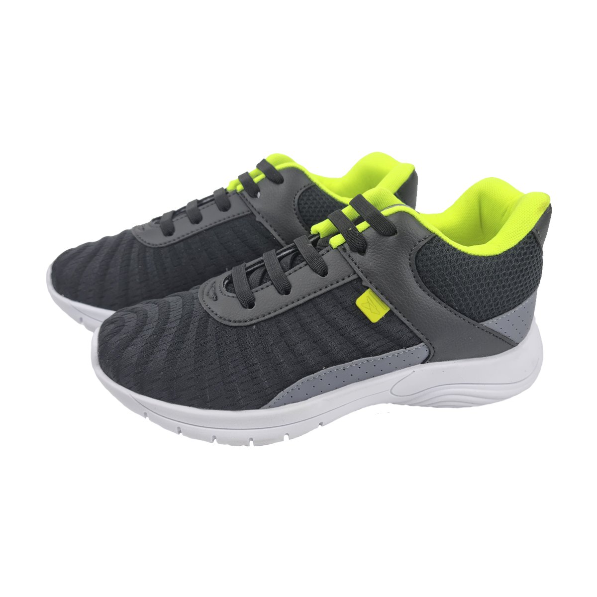 Tênis Esportivo Infantil com Ajuste Elástico Menino Jet Kids Preto/Cinza 2