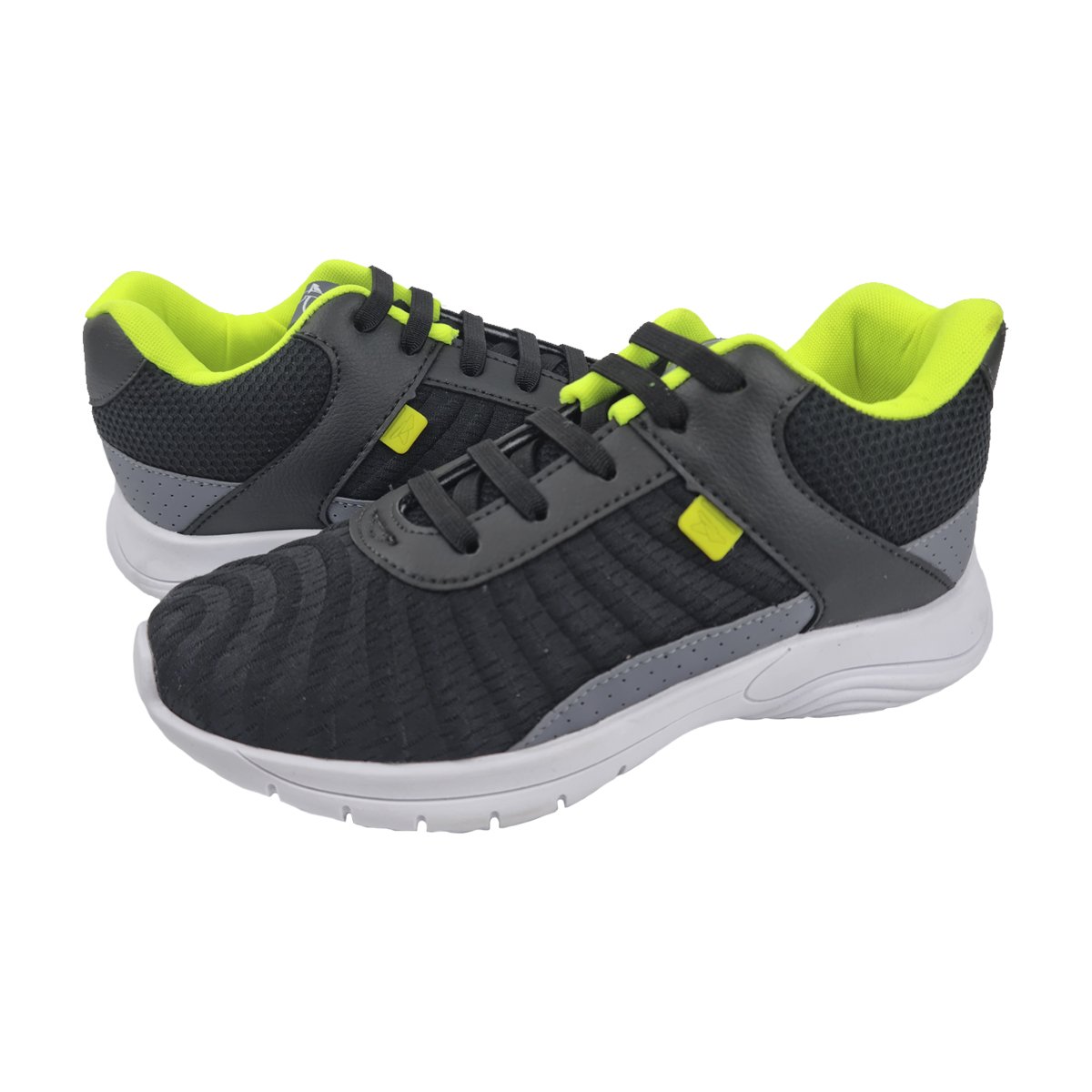 Tênis Esportivo Infantil com Ajuste Elástico Menino Jet Kids Preto/Cinza 3