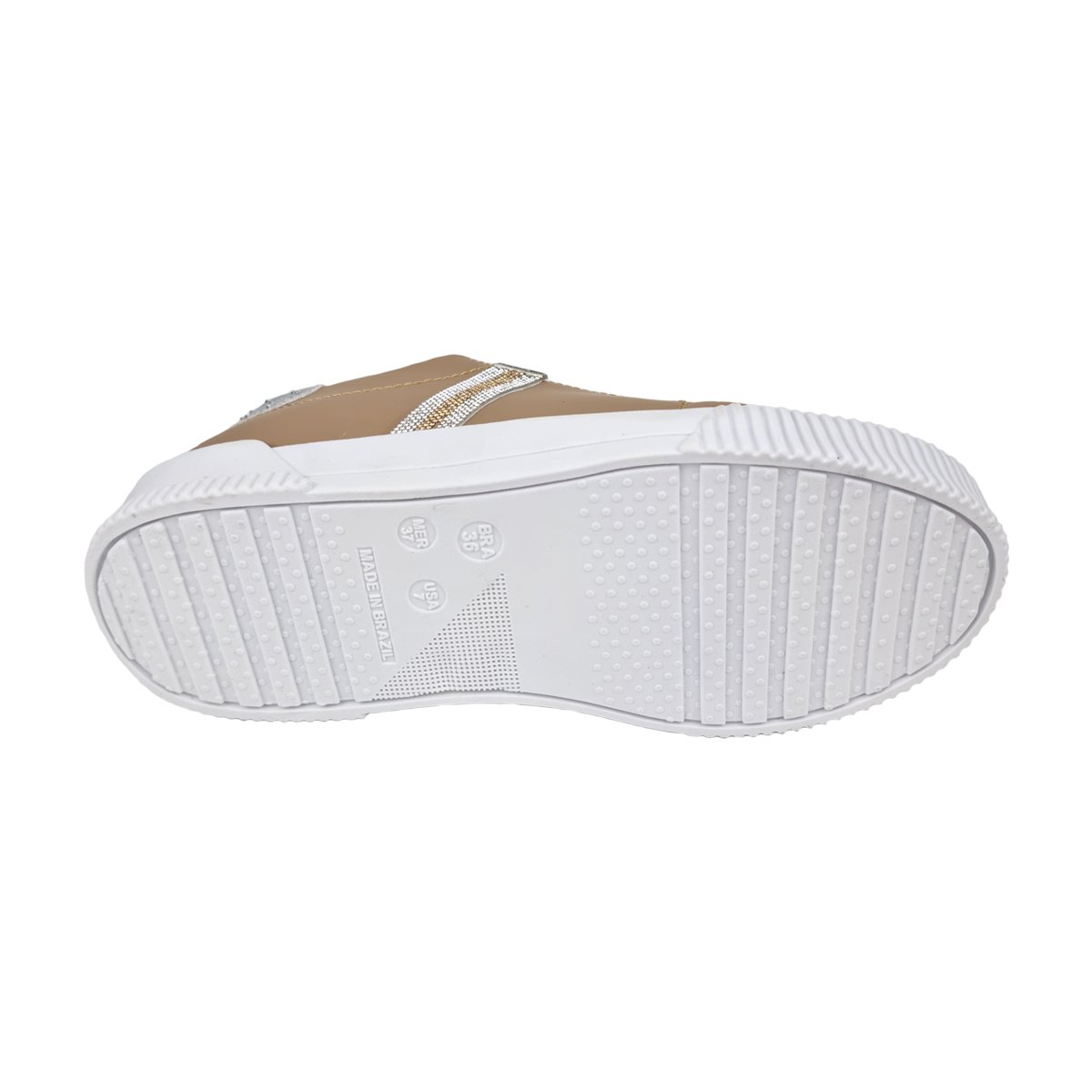 Tênis Casual Detalhe em Strass Feminino Sophia Almeida Bege 4