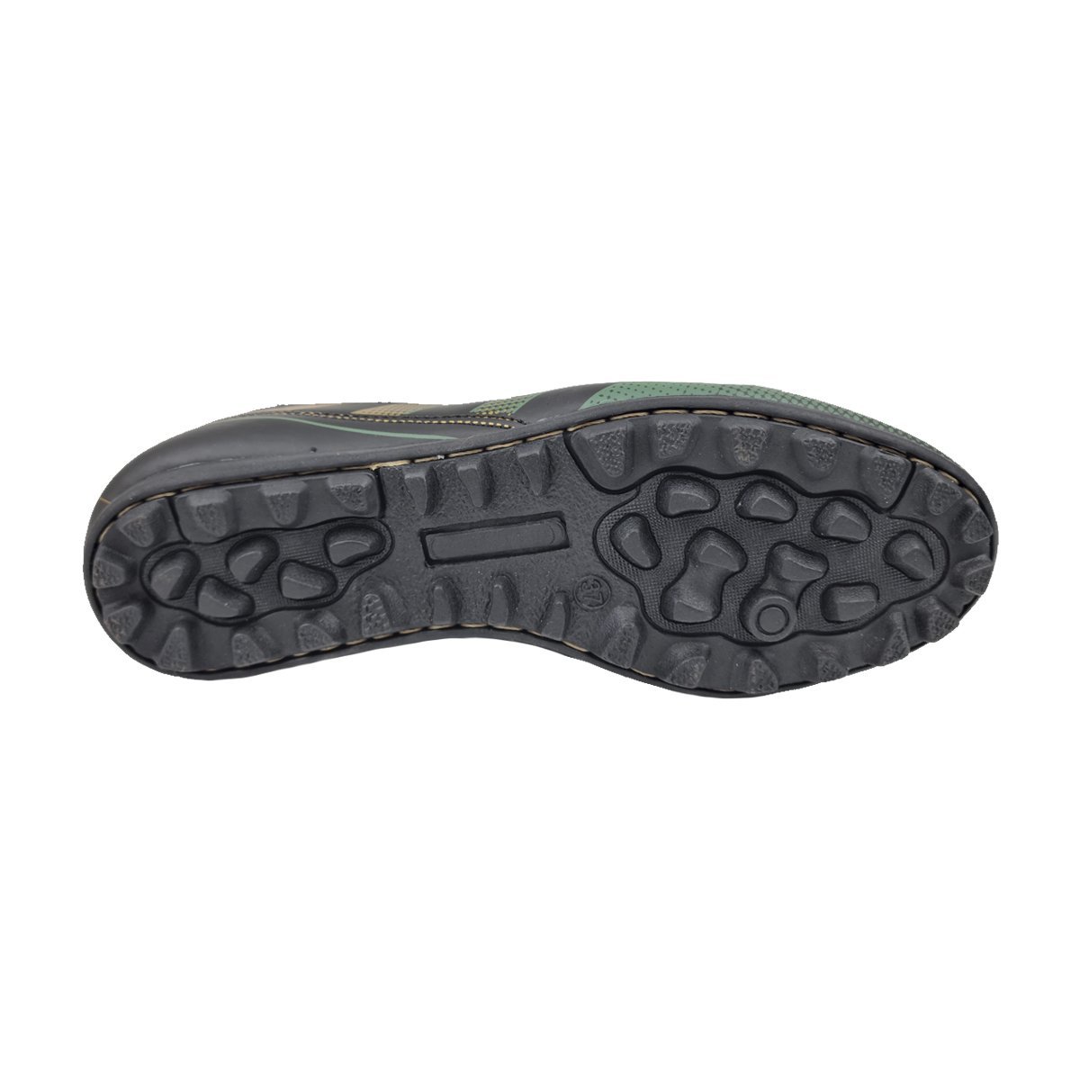 Chuteira Futsal Ajuste Cadarço Masculino Euro Soccer Preto/Verde/Cobre 4