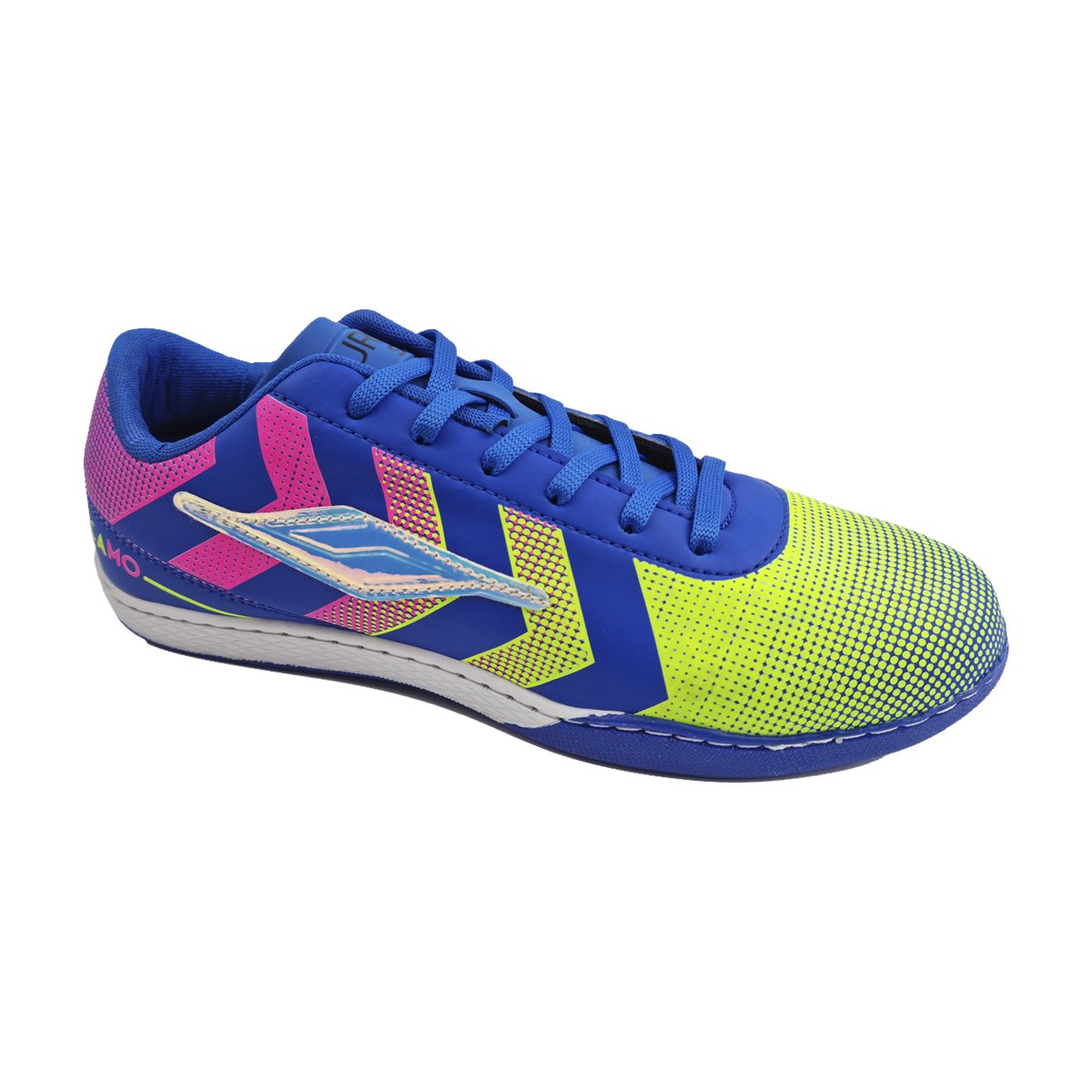 Chuteira Futsal Ajuste Cadarço Masculino Euro Soccer Azul 4