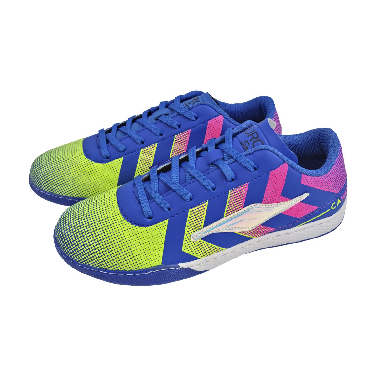 Chuteira Futsal Ajuste Cadarço Masculino Euro Soccer Azul 1