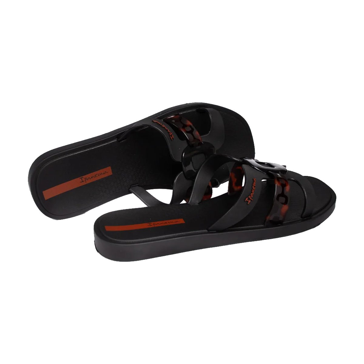Chinelo Slide Estampa Tartaruga Feminino Ipanema Preto 4