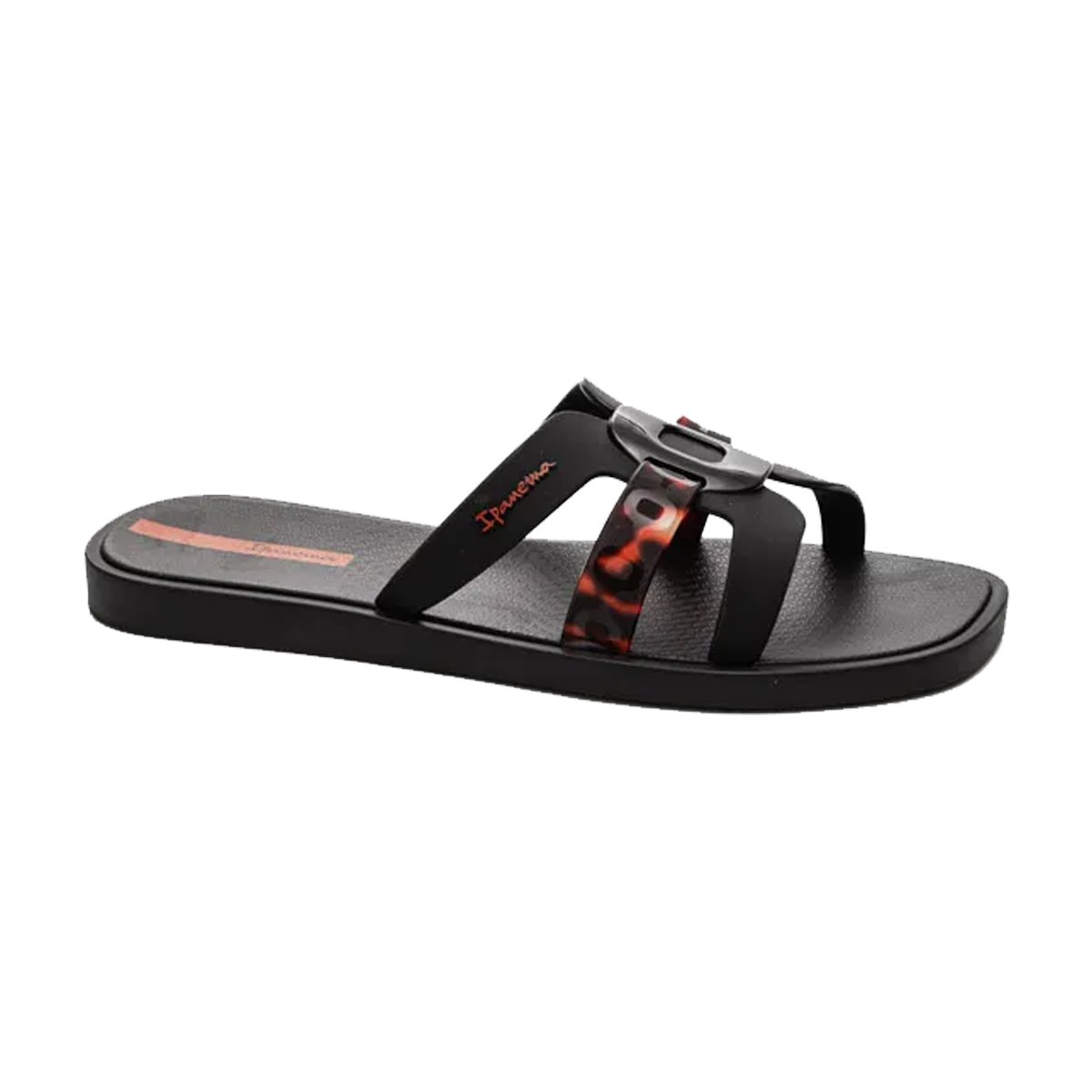 Chinelo Slide Estampa Tartaruga Feminino Ipanema Preto 8