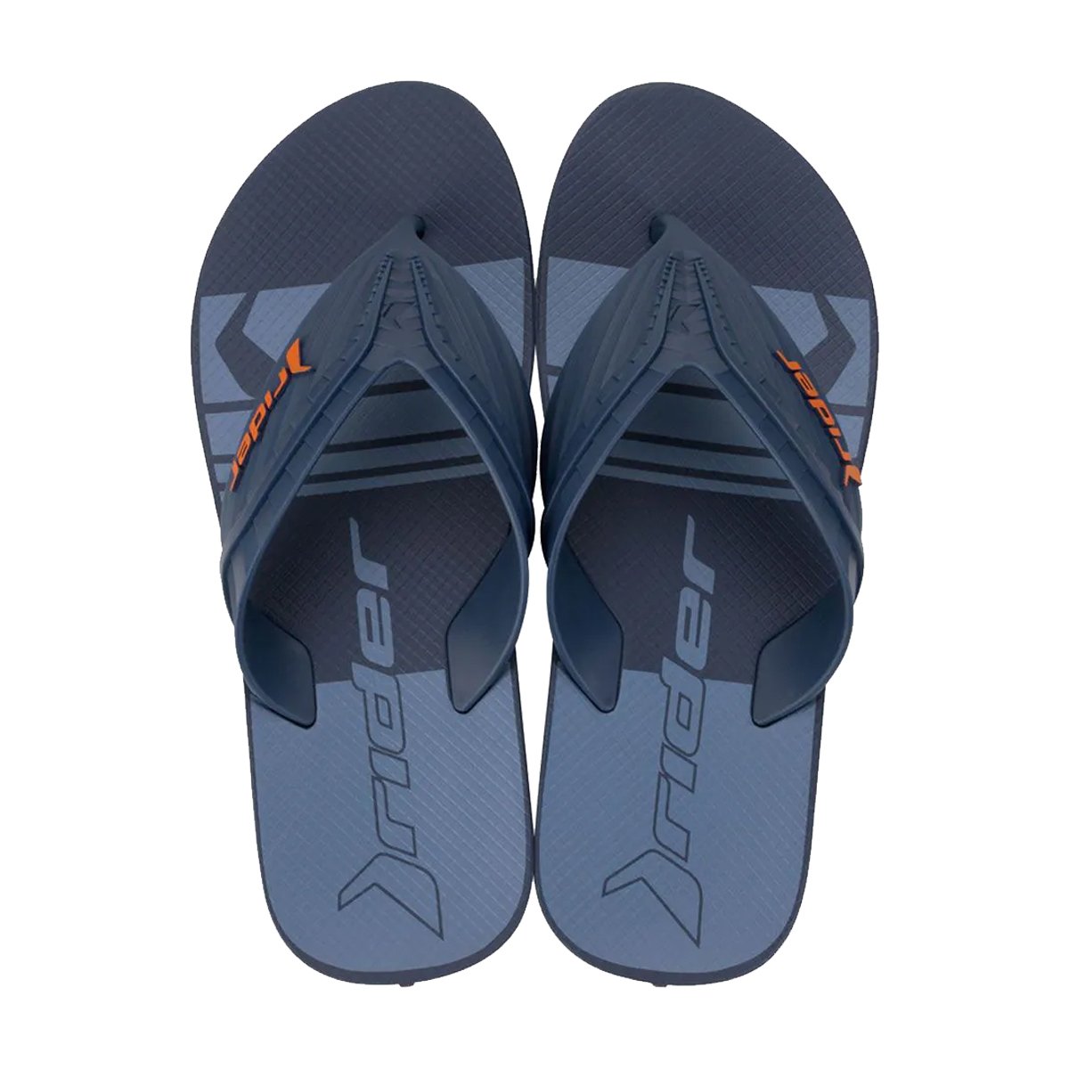 Chinelo de Dedo Tira Grossa Masculino Rider Way Element Azul/Laranja 3