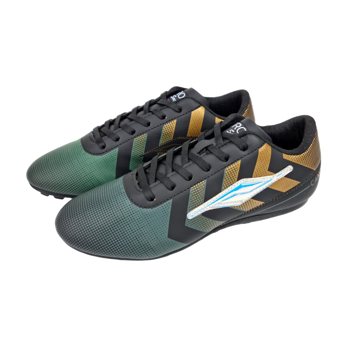 Chuteira Society Lançamento Masculina Euro Soccer Preto/Verde/Cobre 2