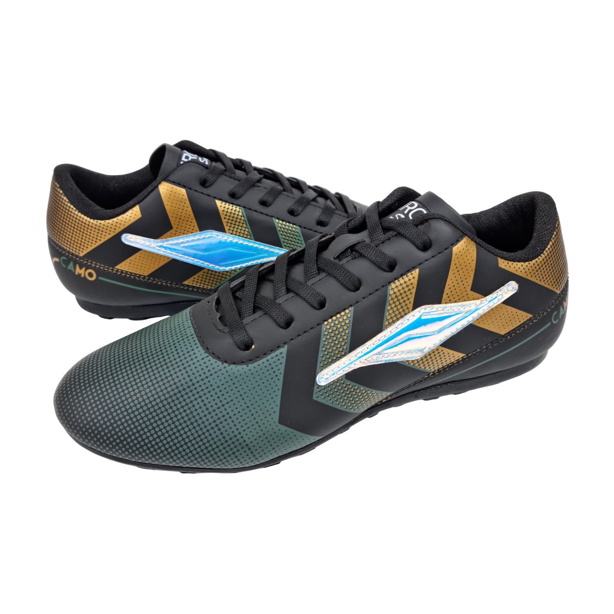 Chuteira Society Lançamento Masculina Euro Soccer Preto/Verde/Cobre 3