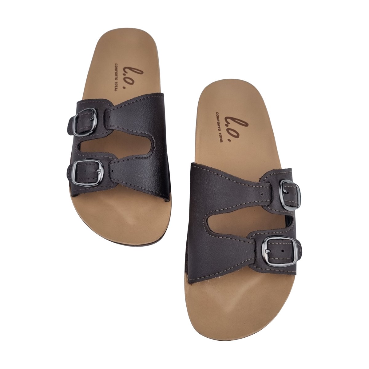 Sandália Slide Detalhe em Fivela Feminino Orig. Anatomic Marrom 3