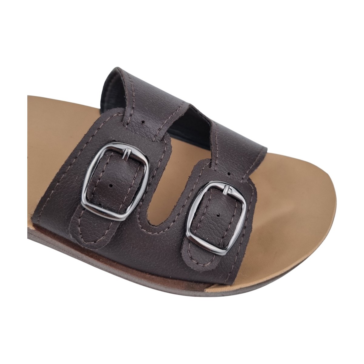 Sandália Slide Detalhe em Fivela Feminino Orig. Anatomic Marrom 4