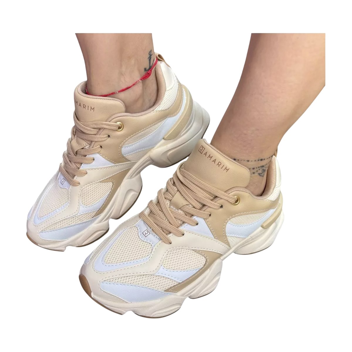 Tênis Esportivo Estiloso Comfort Feminino Ramarim Coconut/Branco 8