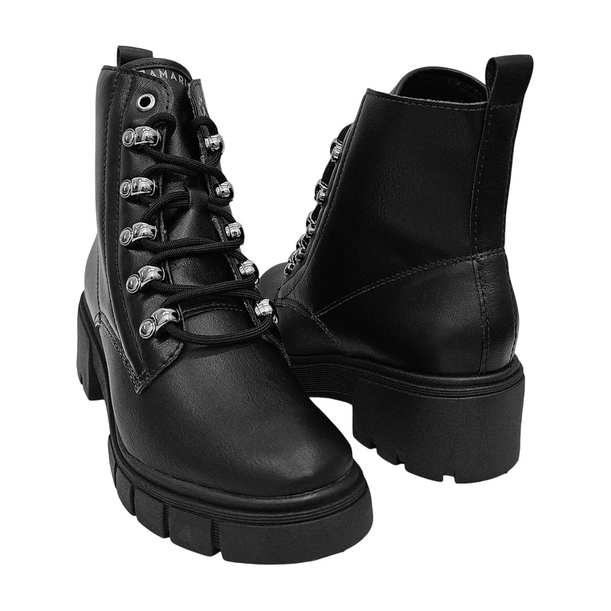 Bota Cano Baixo Sola Tratorada Feminina Ramarim Preto 4