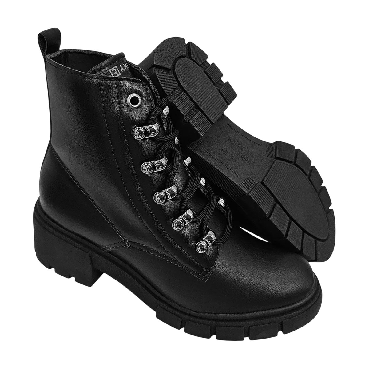 Bota Cano Baixo Sola Tratorada Feminina Ramarim Preto 5