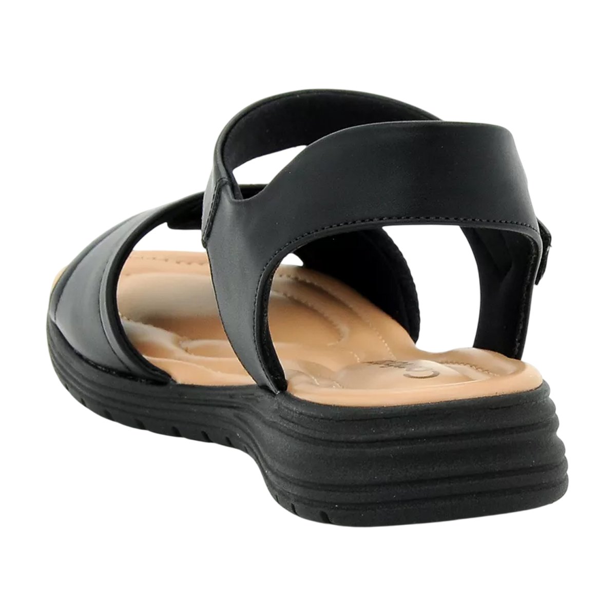 Sandália Com Ajuste Tiras Auto Colante Feminina Comfort Flex Preto 4