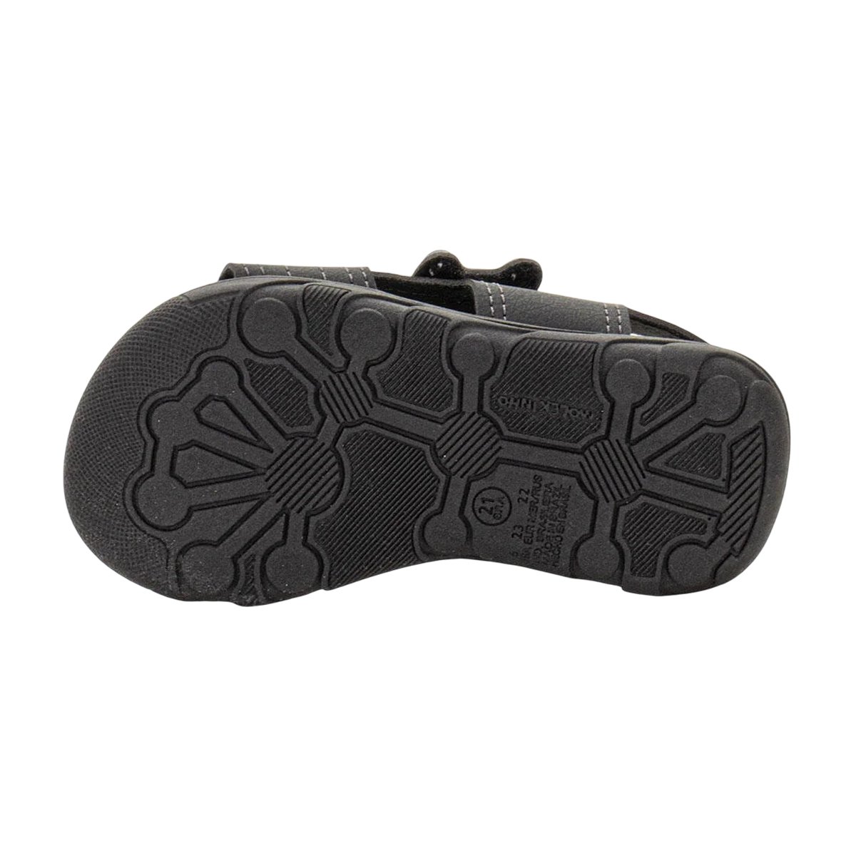 Sandália Casual Game Ajuste em Tiras Autocolantes Menino Molekinho Preto 5