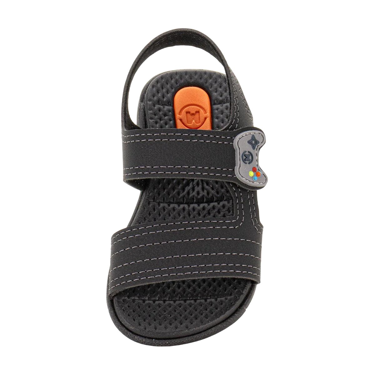 Sandália Casual Game Ajuste em Tiras Autocolantes Menino Molekinho Preto 6