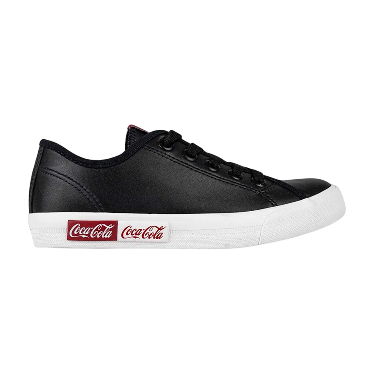 Tênis Casual Confortável Feminino Coca-Cola Preto 2