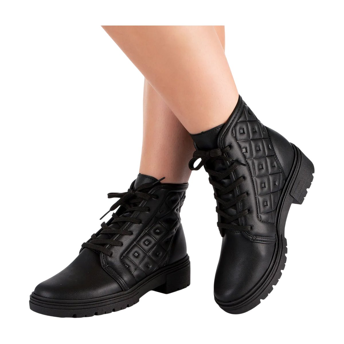 Bota Coturno Cano Baixo Feminina Dakota Preto 8
