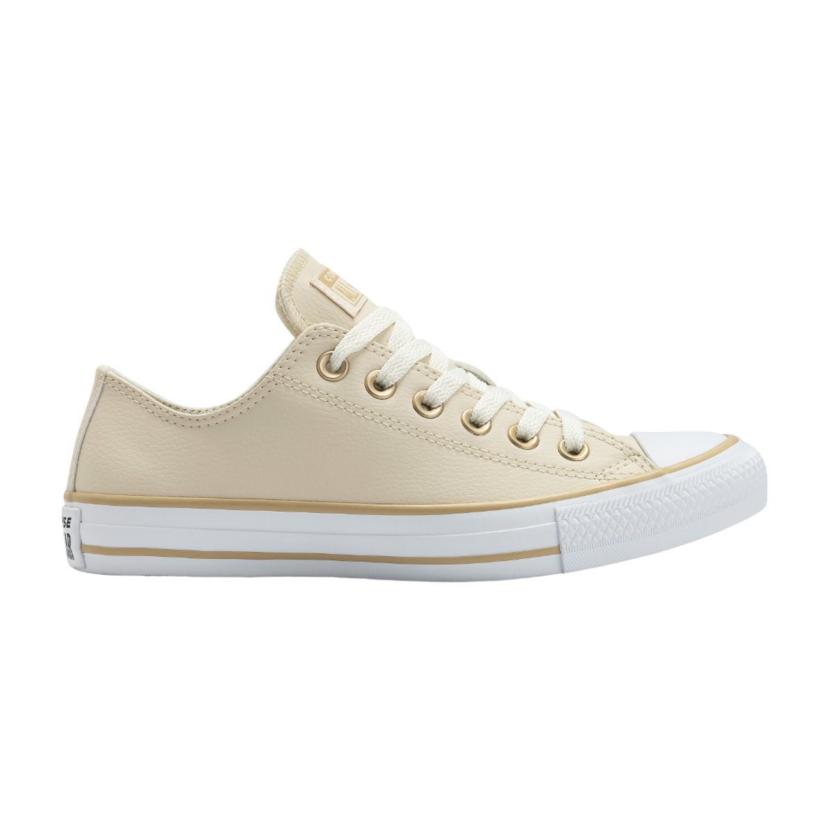 Tênis Casual All Star Chuck Taylor Unissex Converse Bege Claro/Branco 1