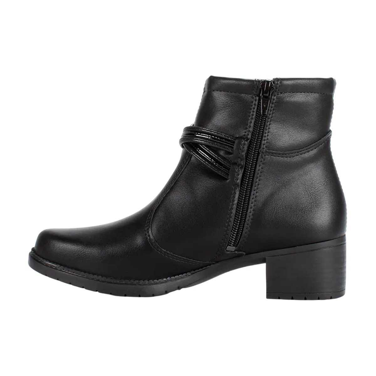 Bota Mississipi Cano Curto Salto Baixo Conforto Feminina Preto 3