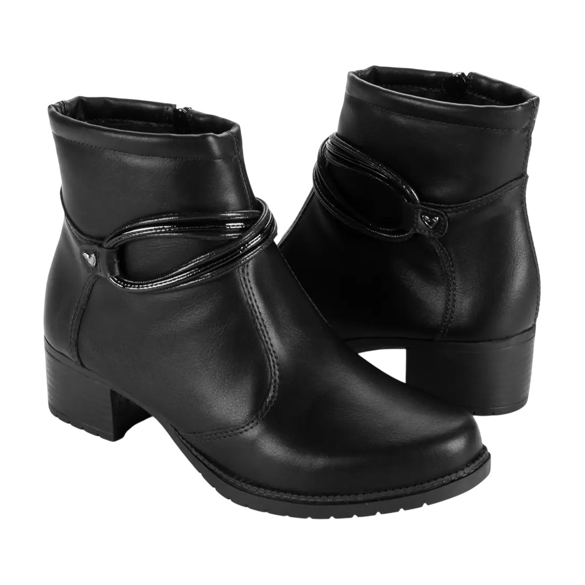 Bota Mississipi Cano Curto Salto Baixo Conforto Feminina Preto 7