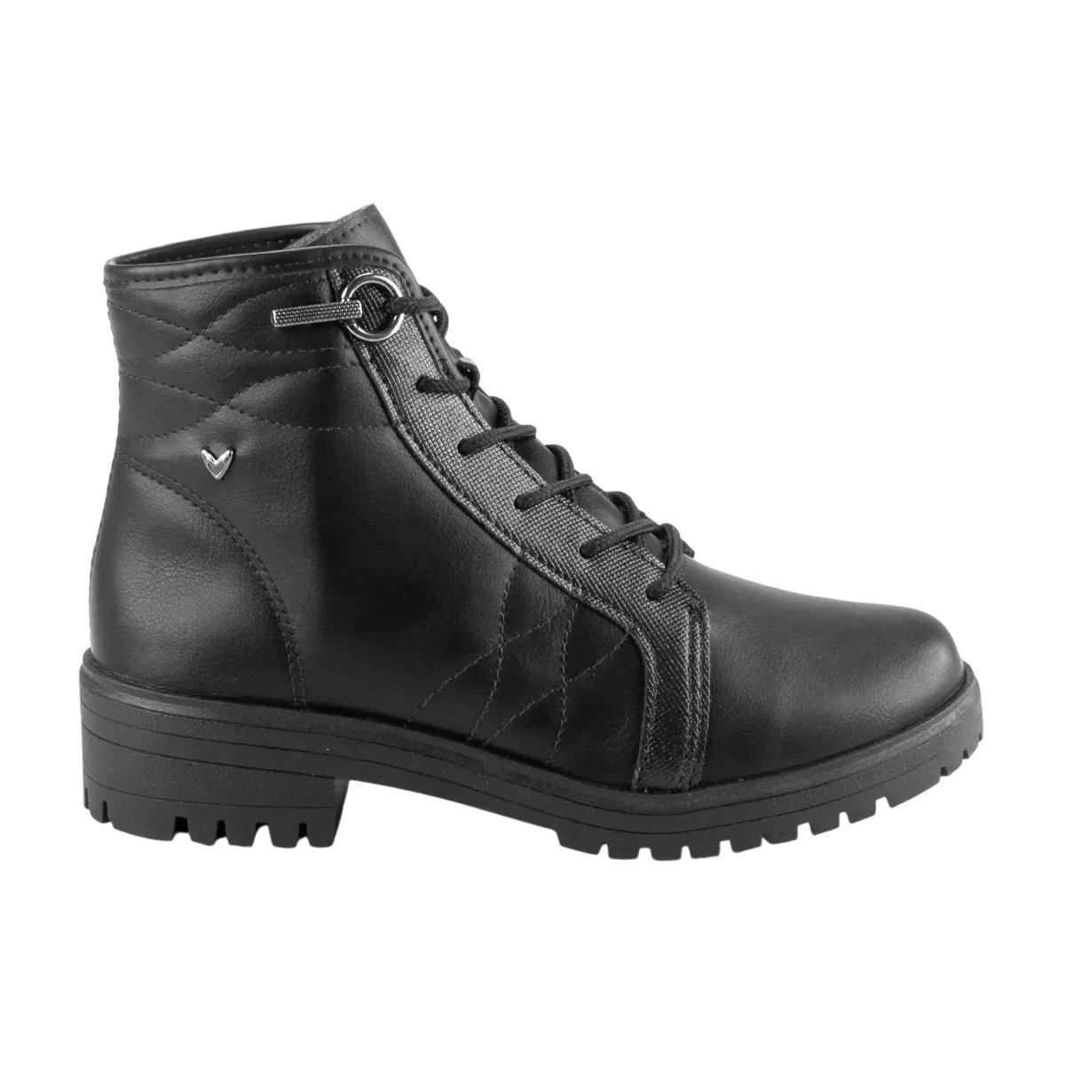Bota Coturno Feminina Mississipi Cano Médio Confortável Preto 2