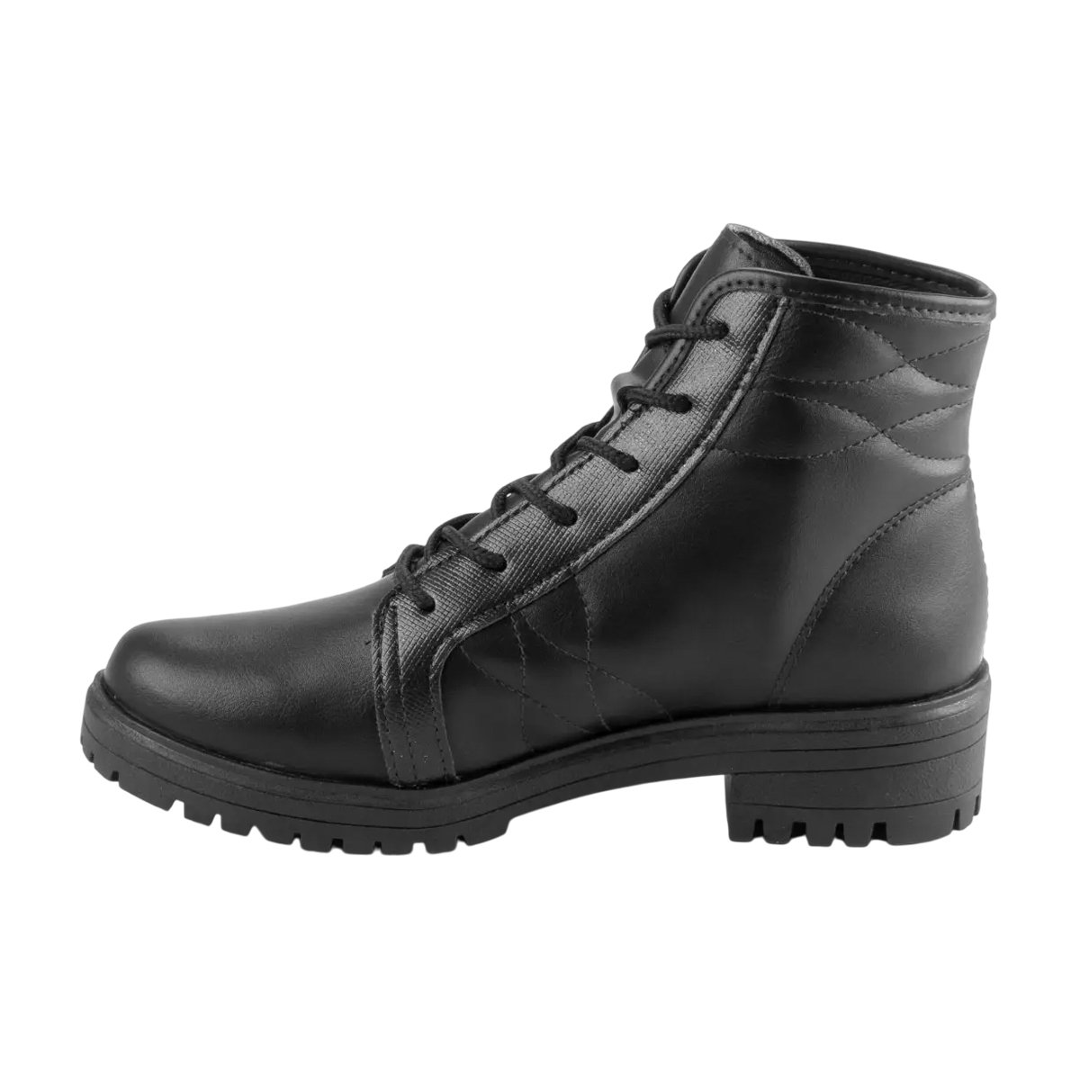 Bota Coturno Feminina Mississipi Cano Médio Confortável Preto 3