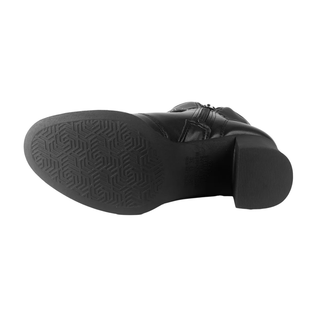 Bota Cano Curto Salto Bloco Estilosa Feminino Dakota Preto 4