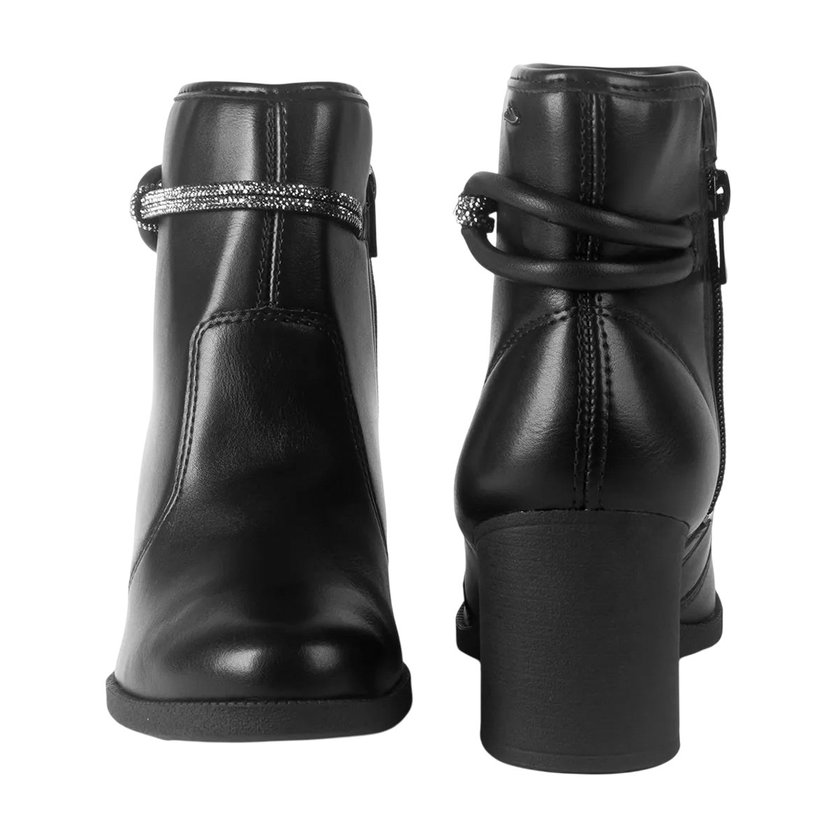 Bota Cano Curto Salto Bloco Estilosa Feminino Dakota Preto 5