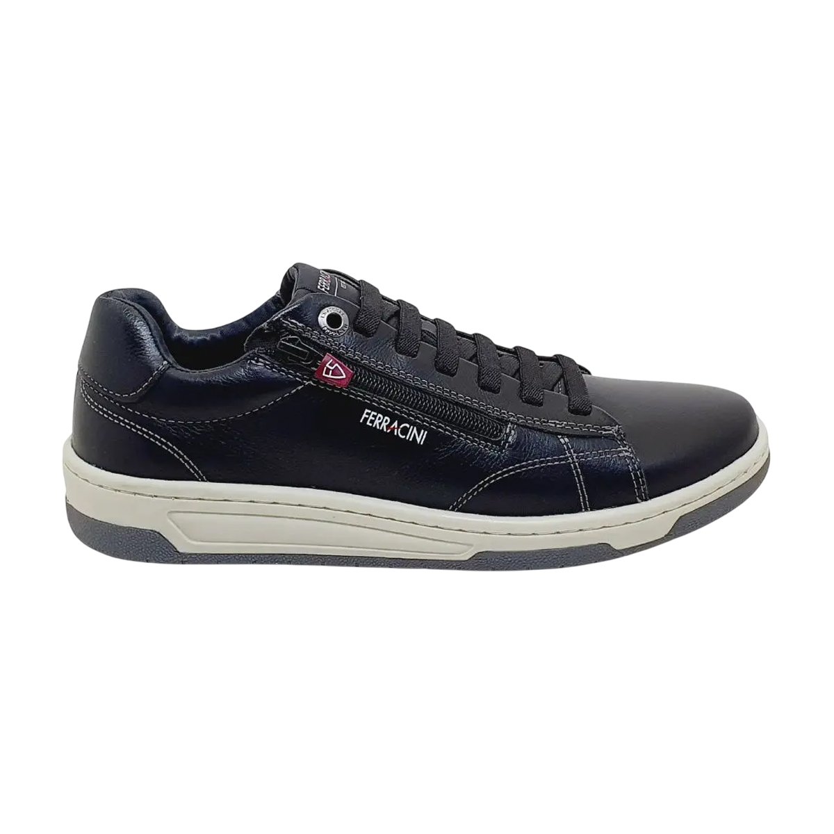 Sapatênis Masculino Ferracini Couro Zíper Casual Conforto Chocolate 1