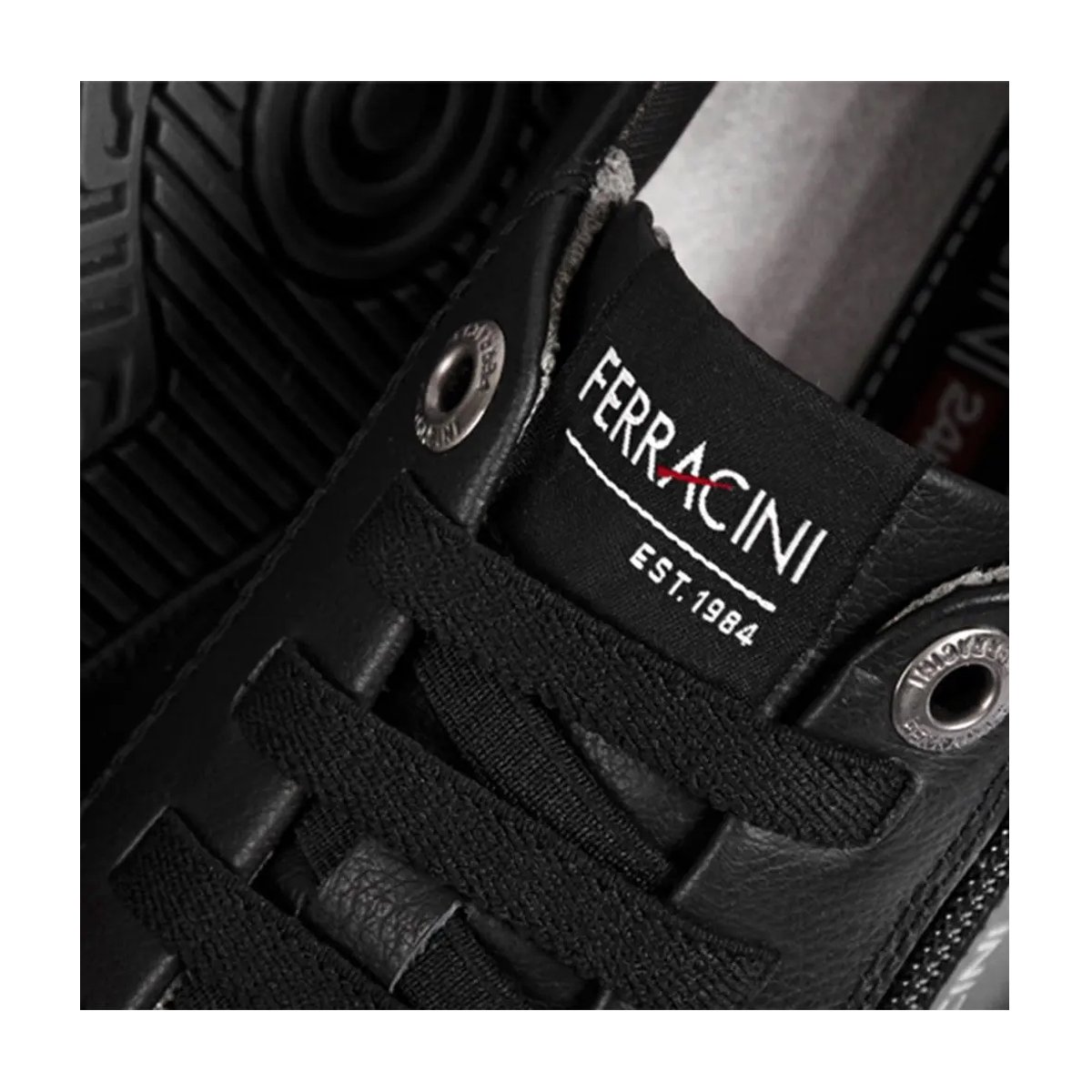 Sapatênis Masculino Ferracini Couro Zíper Casual Conforto Preto 5