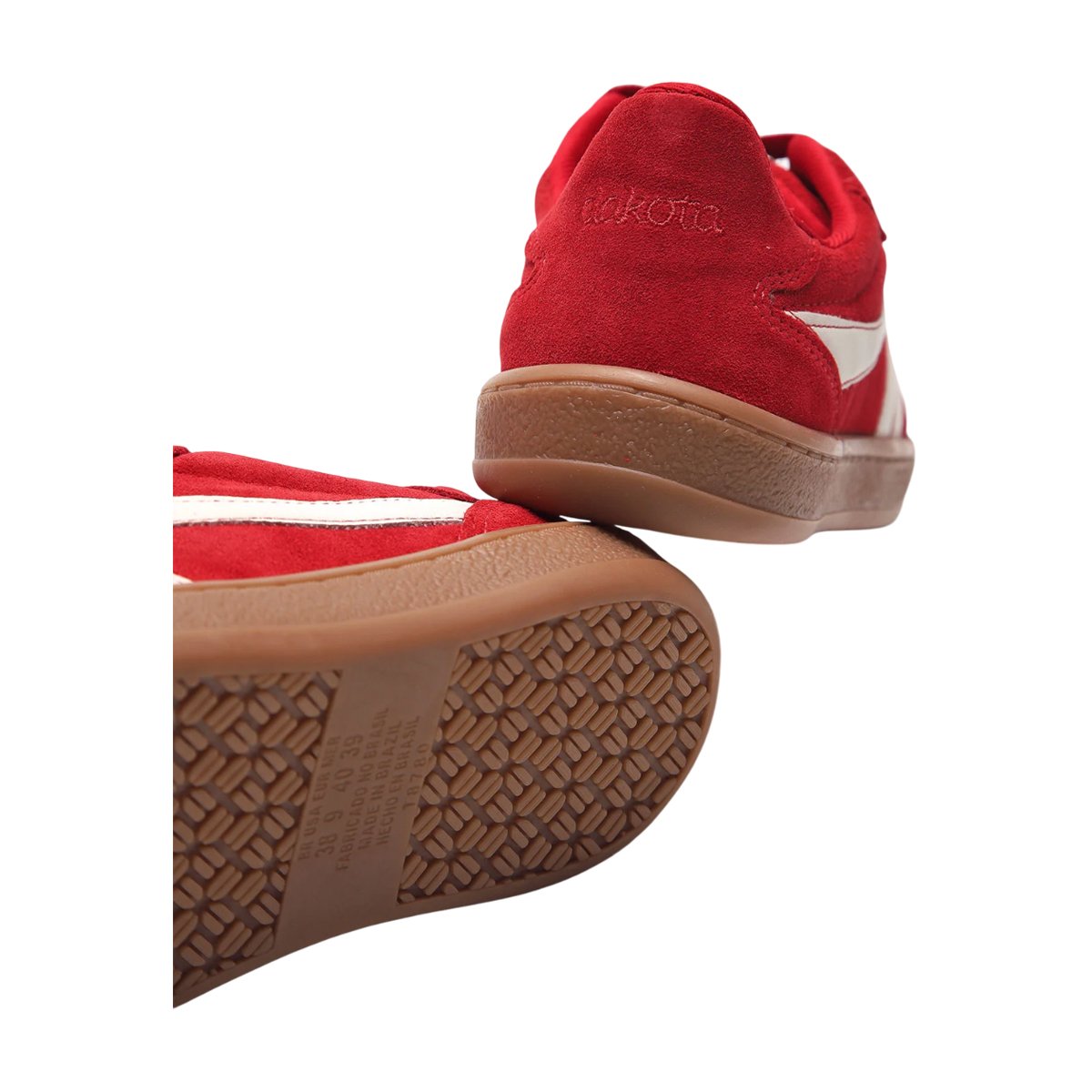 Tênis Feminino Dakota Casual Confortável Estiloso Cadarço Grosso Tendência 2025 Vermelho/Creme/Camel 6