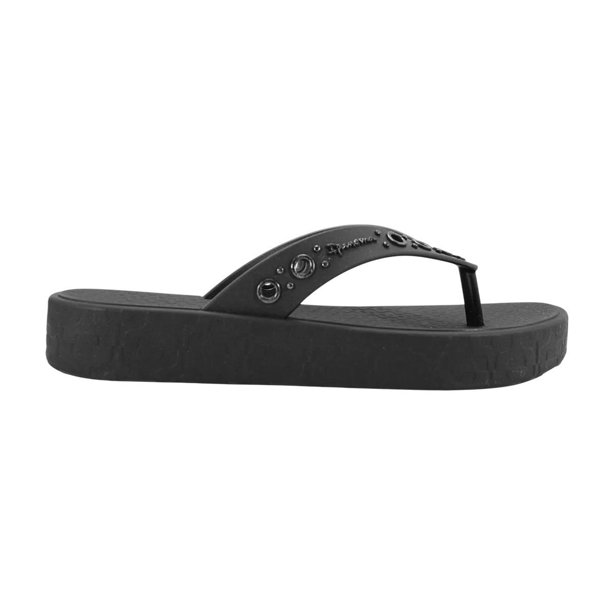 Chinelo Feminino Ipanema Luxe Plataforma Original Confortável Casual Preto/Prata 2