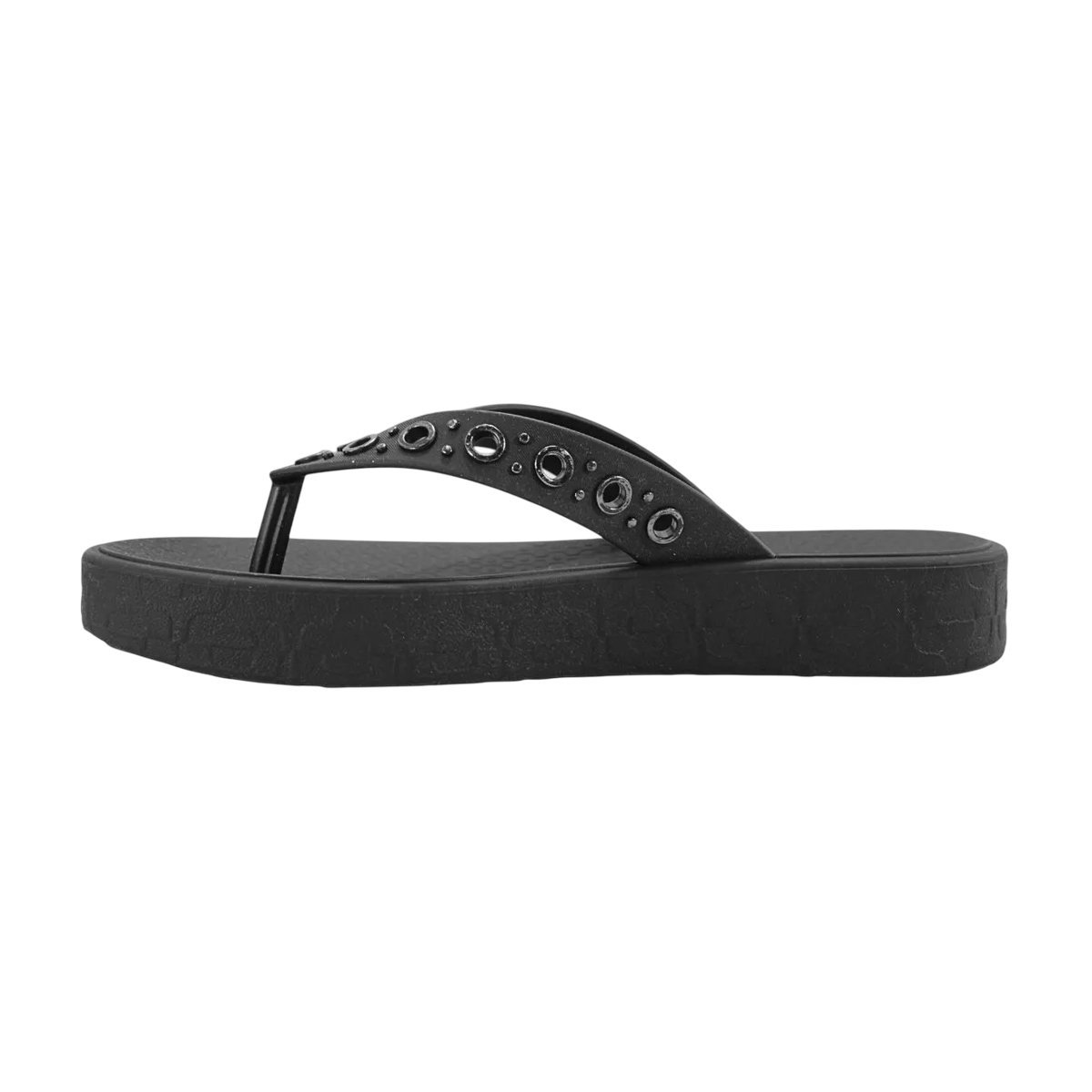 Chinelo Feminino Ipanema Luxe Plataforma Original Confortável Casual Preto/Prata 3