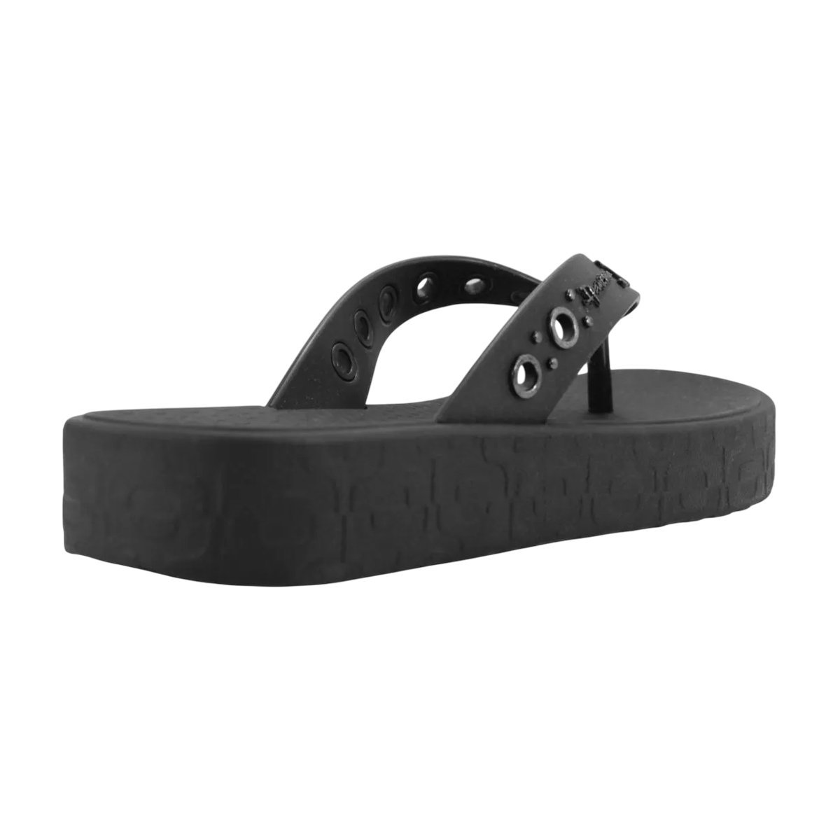 Chinelo Feminino Ipanema Luxe Plataforma Original Confortável Casual Preto/Prata 5