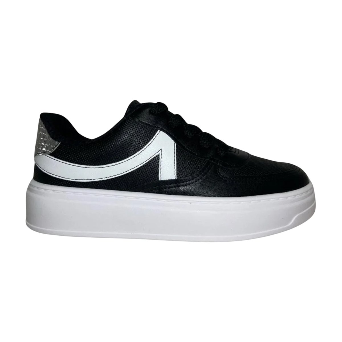 Tênis Feminino Beira Rio Casual Plataforma Confortável Preto/Branco 2
