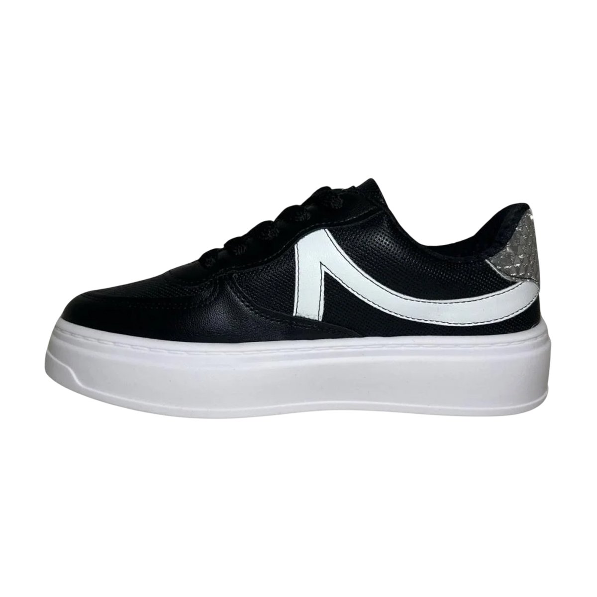 Tênis Feminino Beira Rio Casual Plataforma Confortável Preto/Branco 3