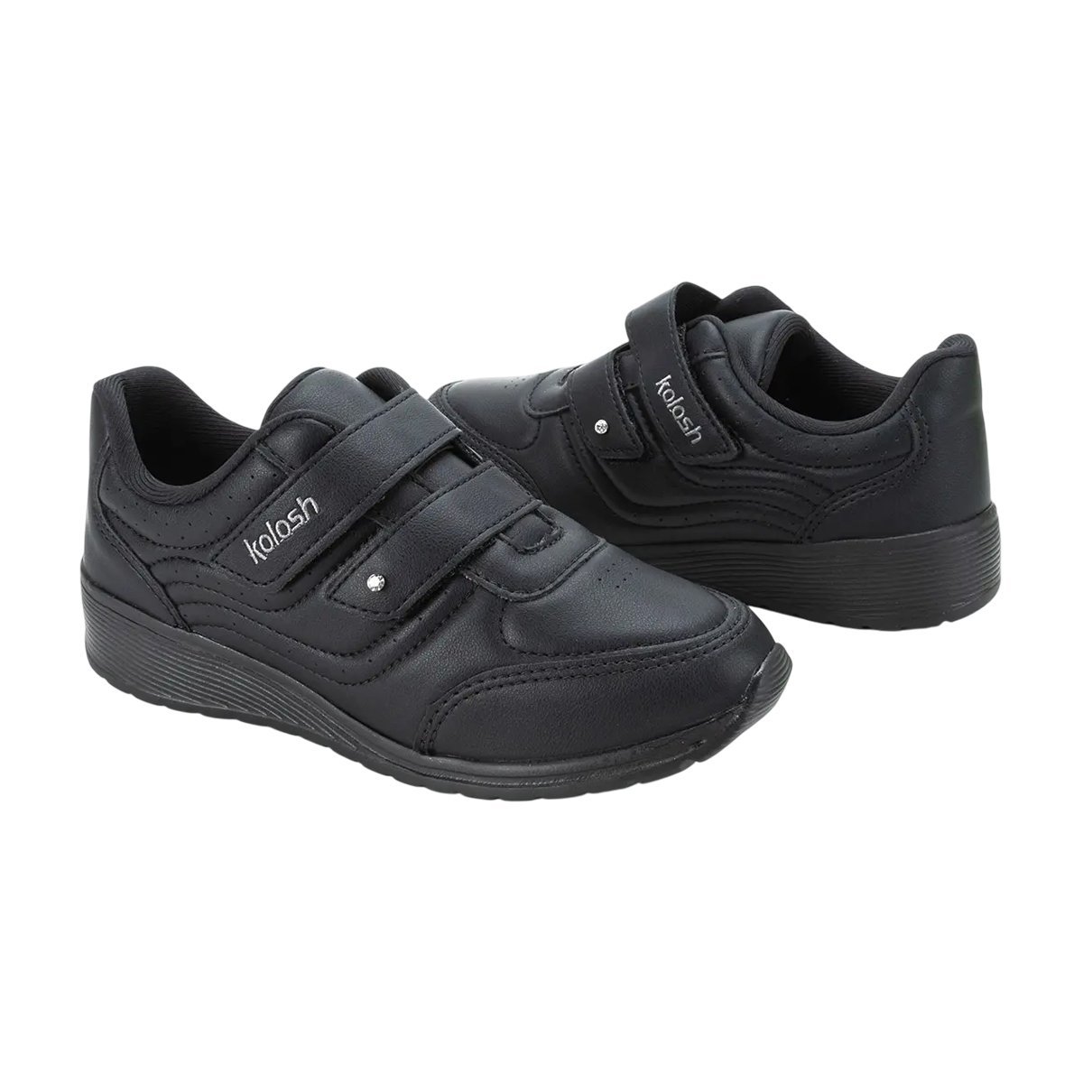 Tênis Feminino Anabela Casual Confortável Calce Fácil Kolosh Preto 7