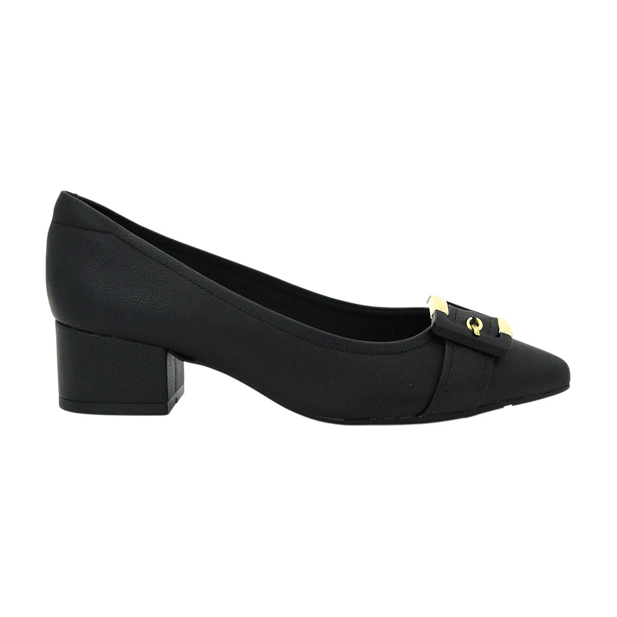Sapato Feminino Modare Salto Bloco Ultraconforto Fivela Preto/Napa 2