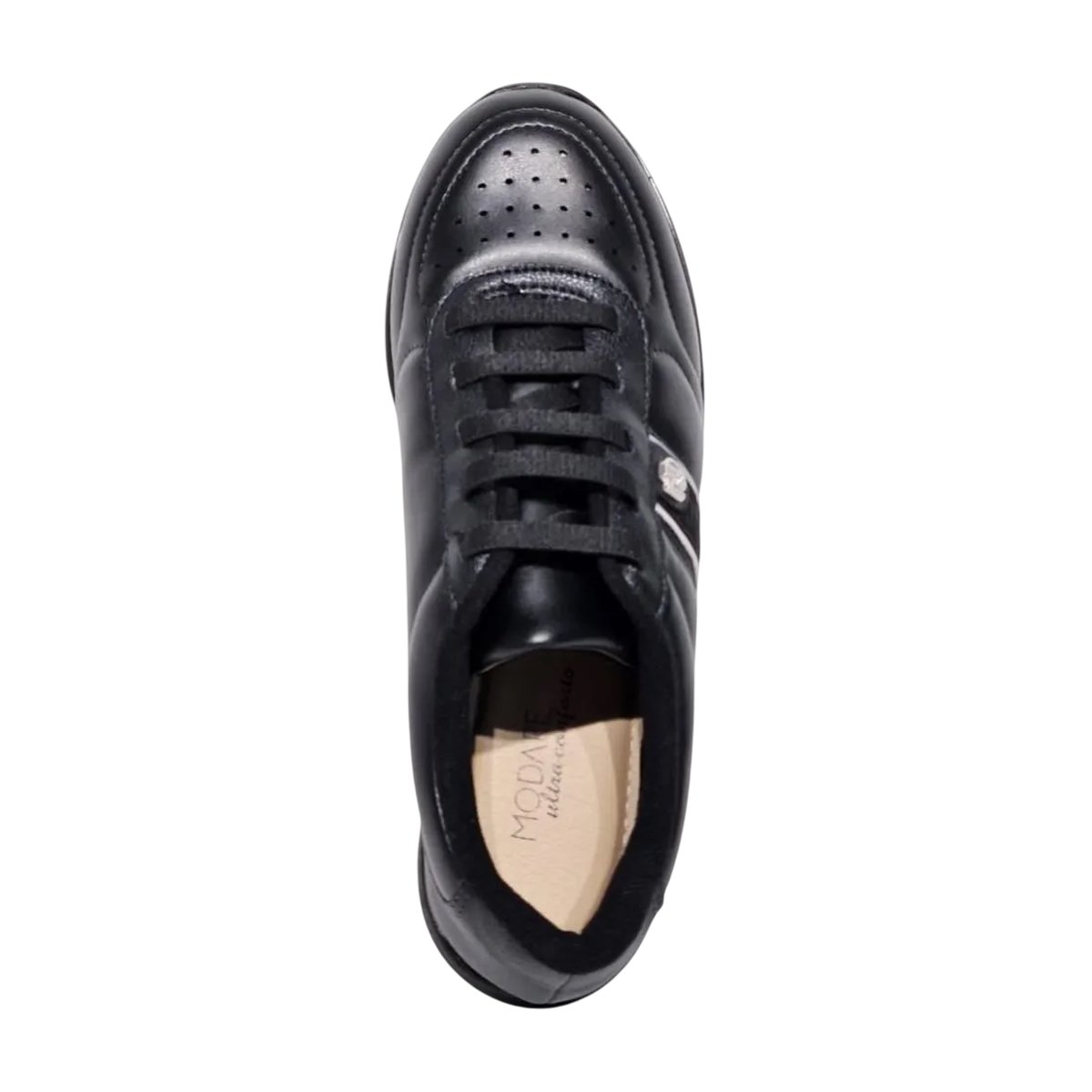 Tênis Feminino Modare Ultraconforto Calce Fácil Preto/Prata 6