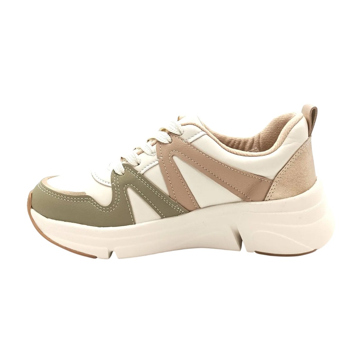 Tênis Ultraconforto Plataforma Casual Moderno Modare Verde/Dourado/Bege 3